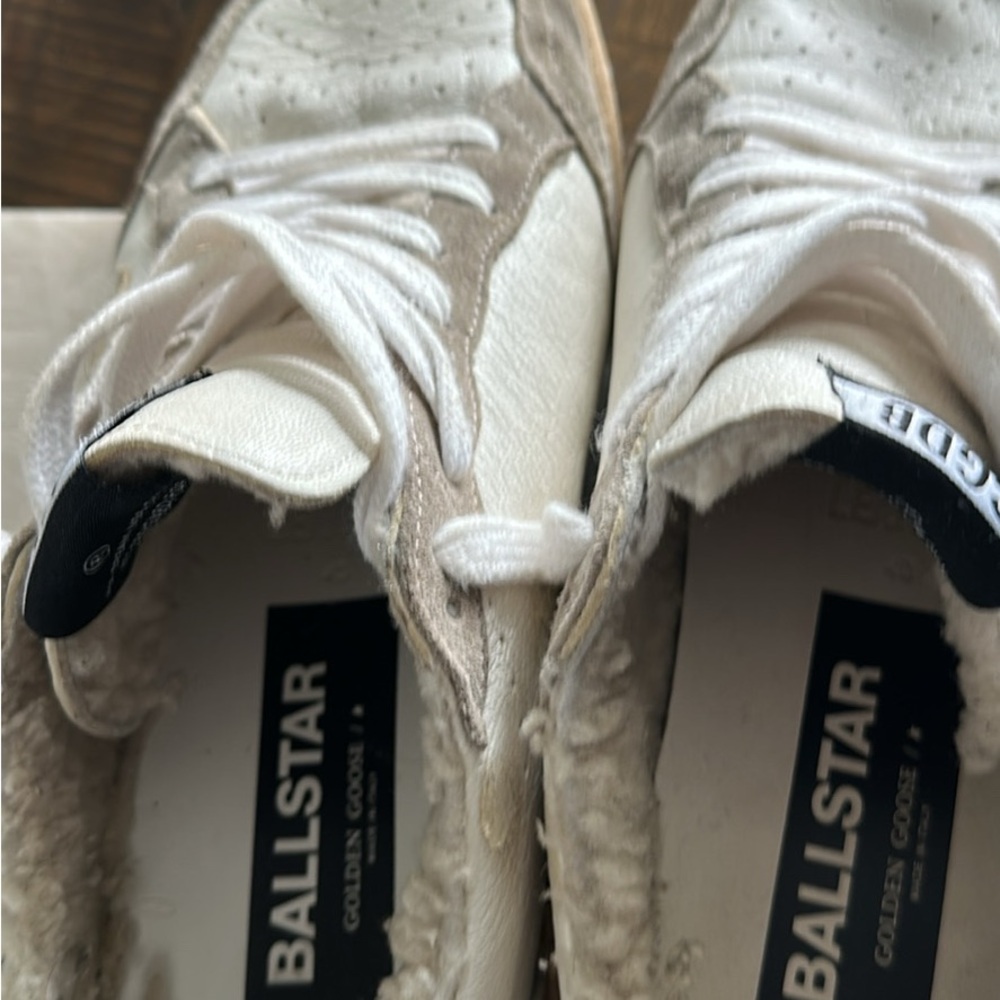 Golden Goose Ball Star Cream and Brown Star Sneakers size 40 - Picture 3 of 3